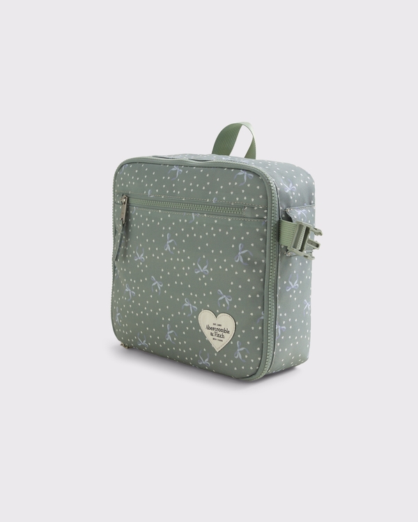 logo patch lunchbox, Green Pattern view 2