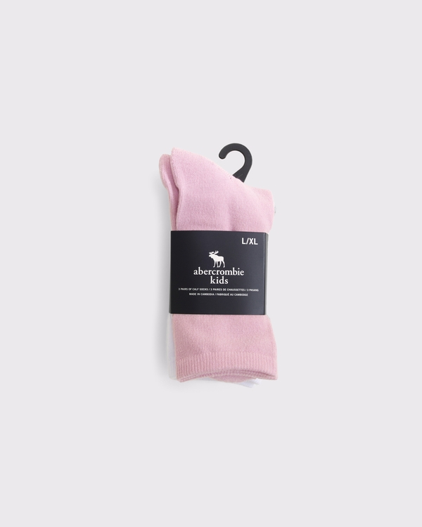 3-pack crew socks, White Gray And Pink view 2