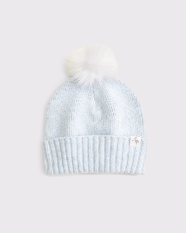 pom beanie, Light Blue view 1