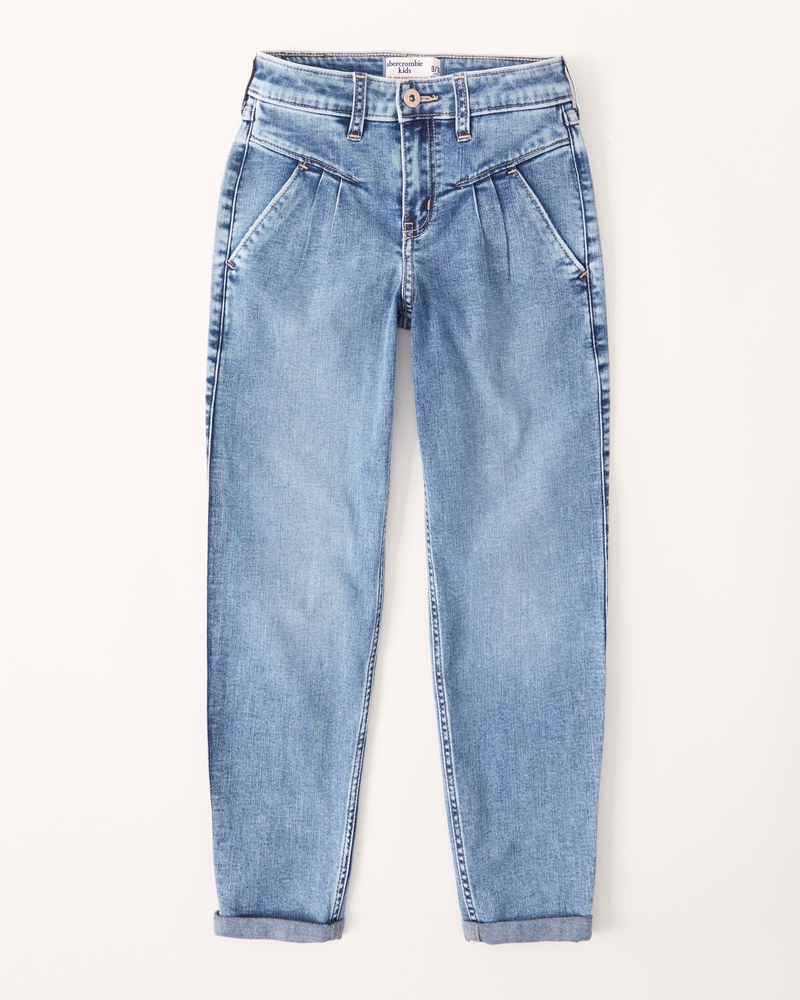 girls high rise mini mom jeans | girls sale | Abercrombie.com