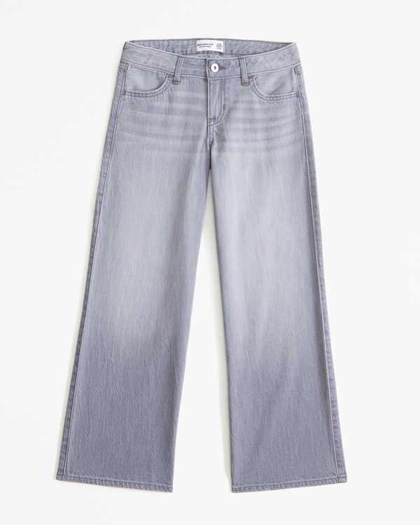 lightweight low rise baggy jeans, Gray