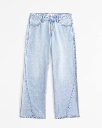 lightweight low rise baggy jeans