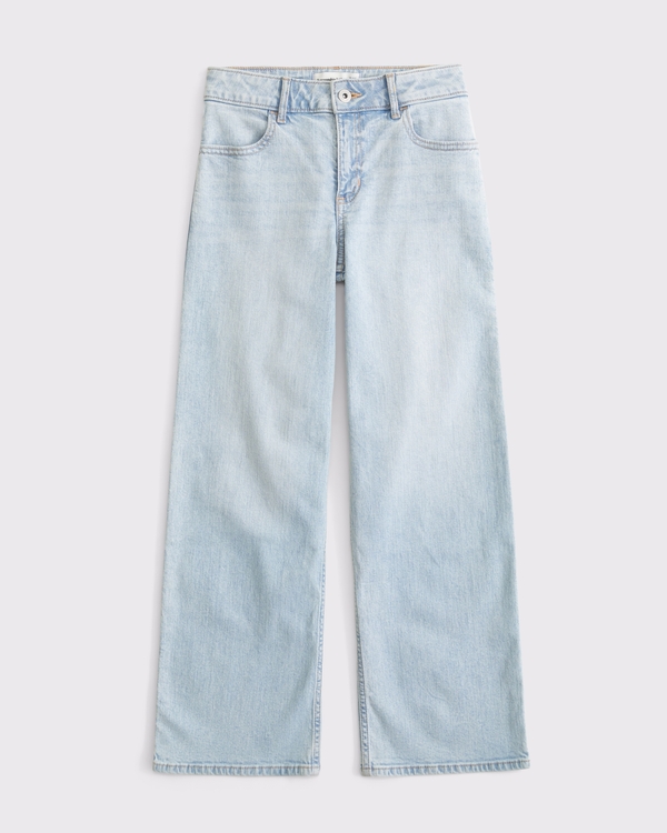 high rise belted wide leg jean, Light view 2