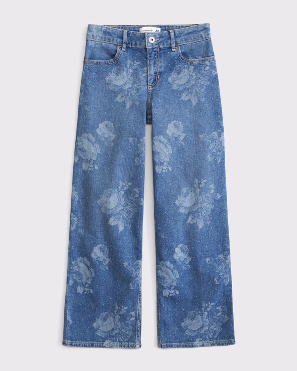 high rise wide leg jean, Medium Floral view 2