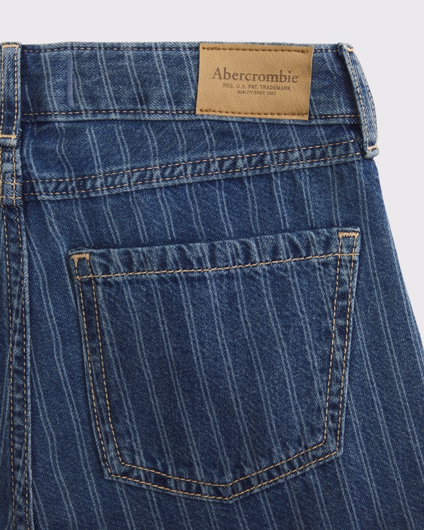 high rise ultra wide leg jean, Medium Pinstripe view 2