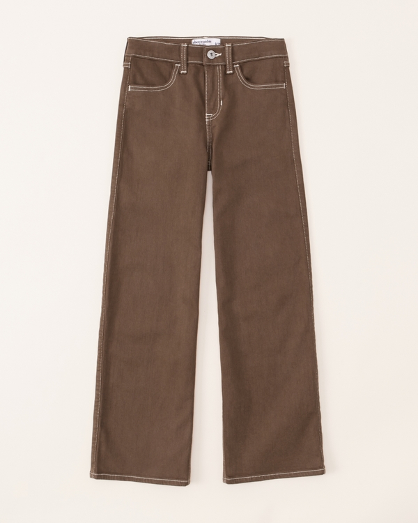 high rise wide leg jeans