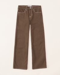 high rise wide leg jeans