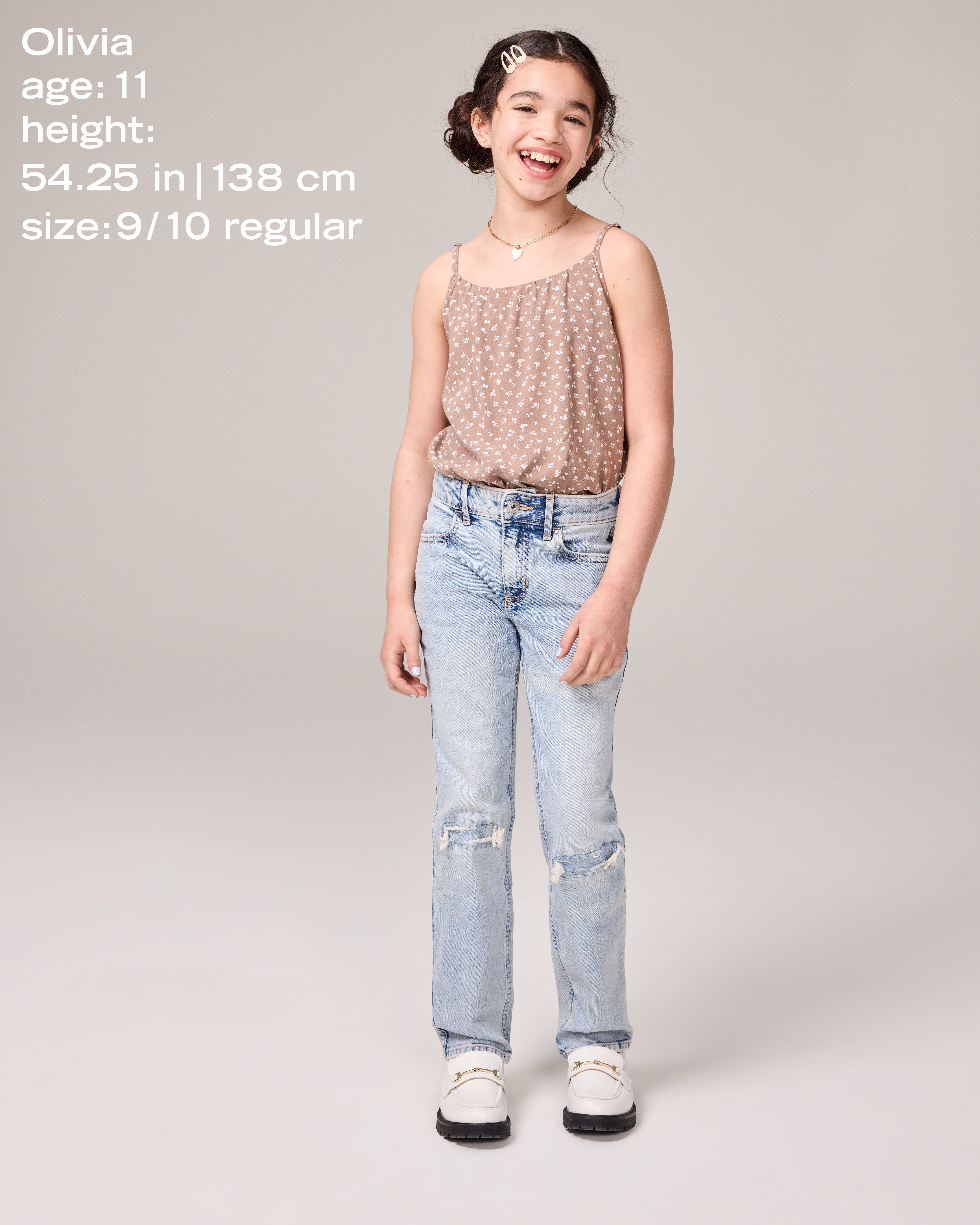 Jean discount droit fille