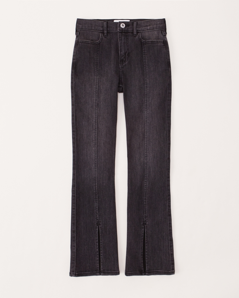 The Blakely High Waist Flares In Dark Wash • Impressions Online