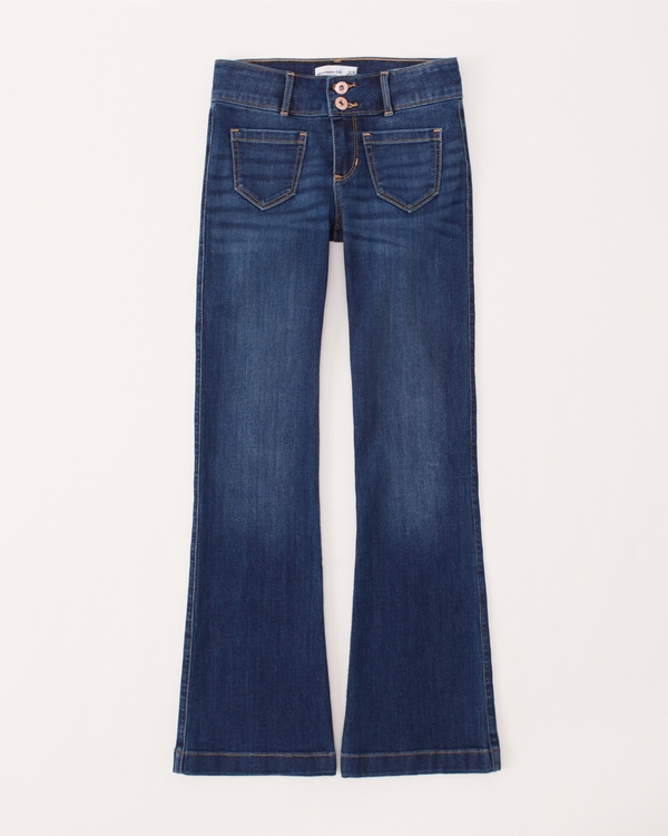 Essentials Girls' Little Boot-Cut Stretch Jeans 