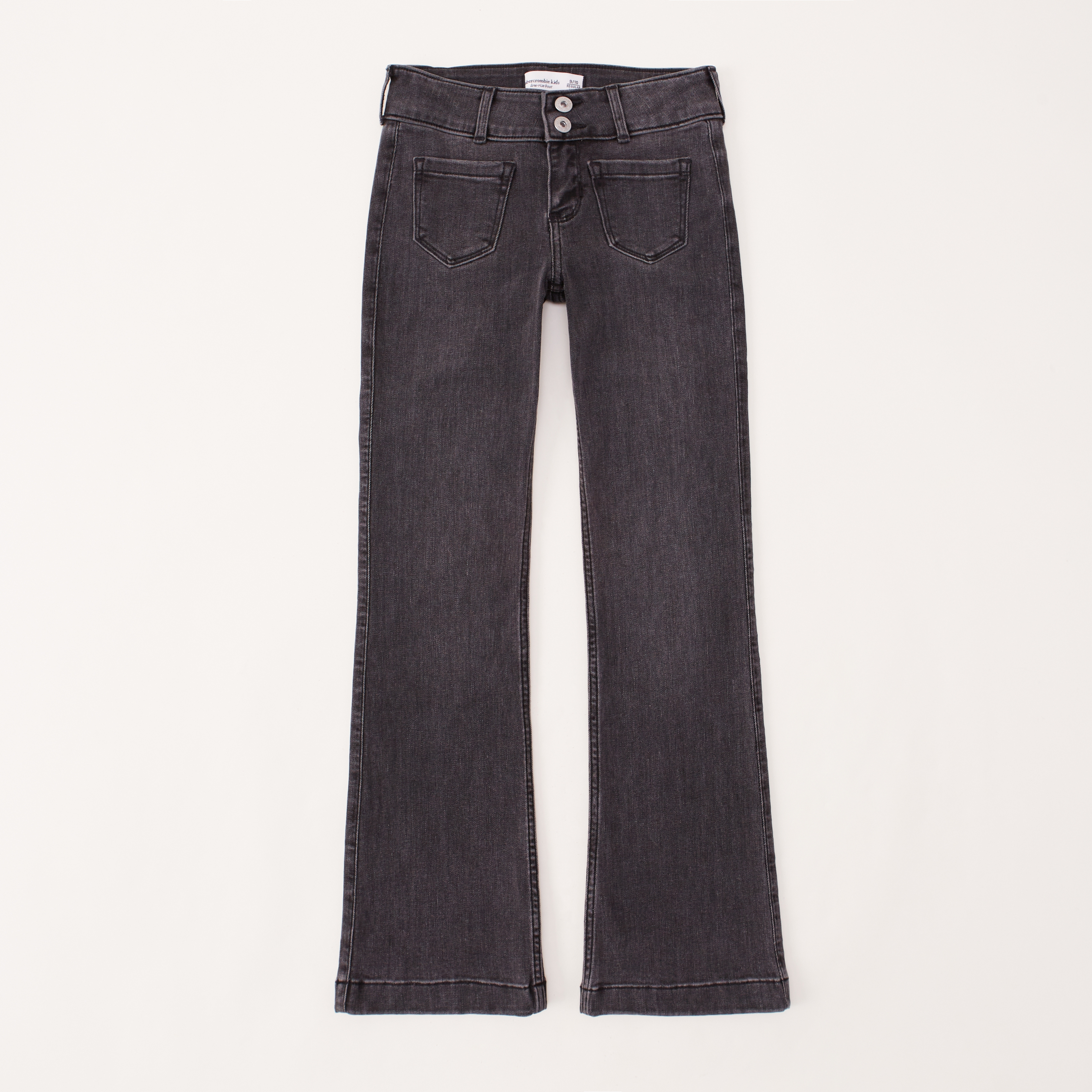 Abercrombie & Fitch Kids' Low Rise Bootcut Jeans In Black