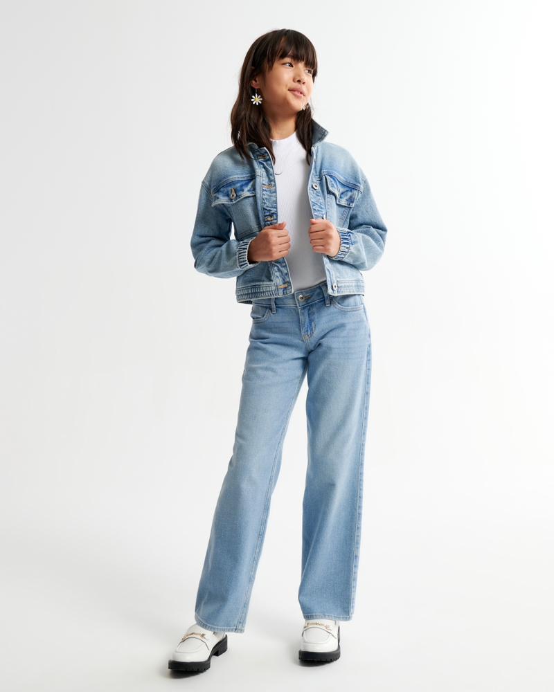 girls low rise baggy jeans, girls bottoms