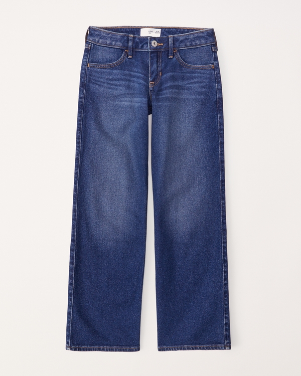 low rise baggy jeans, Dark Wash