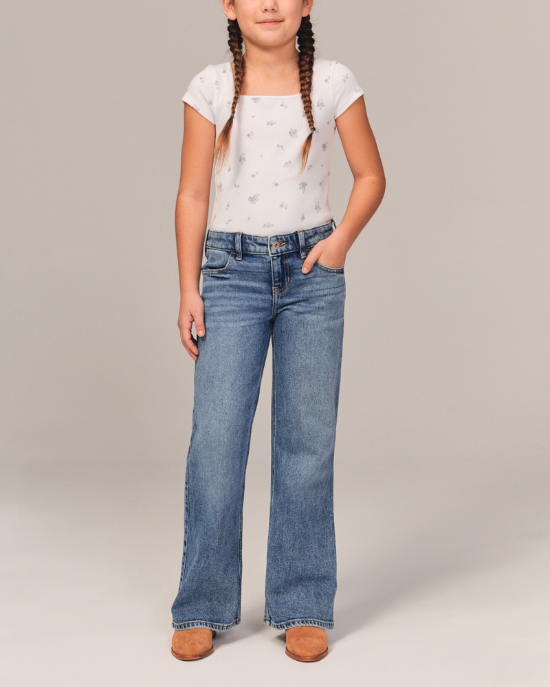 girls high rise flare jeans, girls clearance