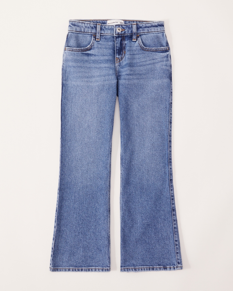 UNIQUE Light Blue Mid Rise Wide Leg Jeans