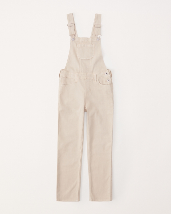 mid rise overalls, Cream