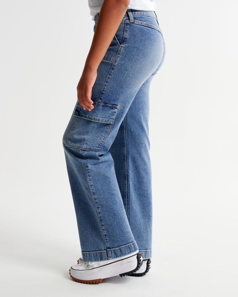 girls high rise wide leg jeans, girls bottoms