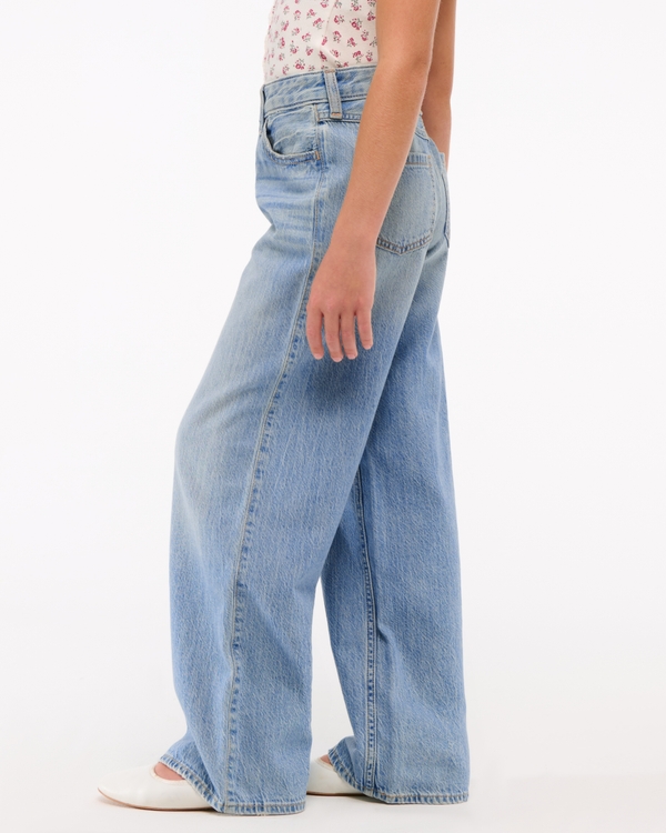 lightweight high rise ultra wide leg jeans