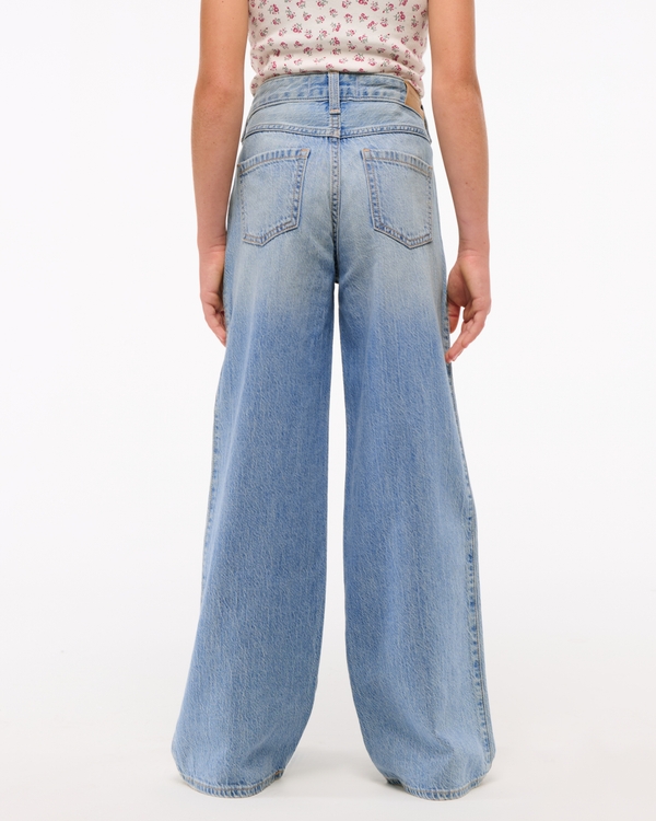 lightweight high rise ultra wide leg jeans