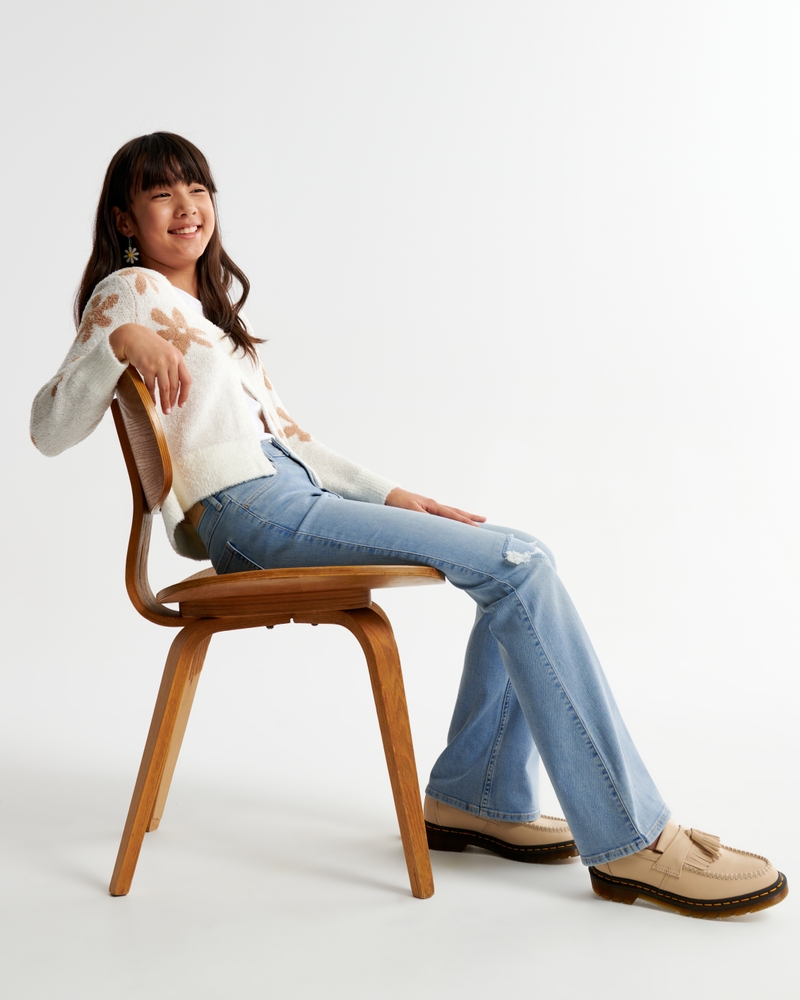 high rise flare jeans