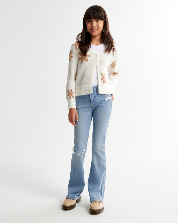 high rise flare jeans