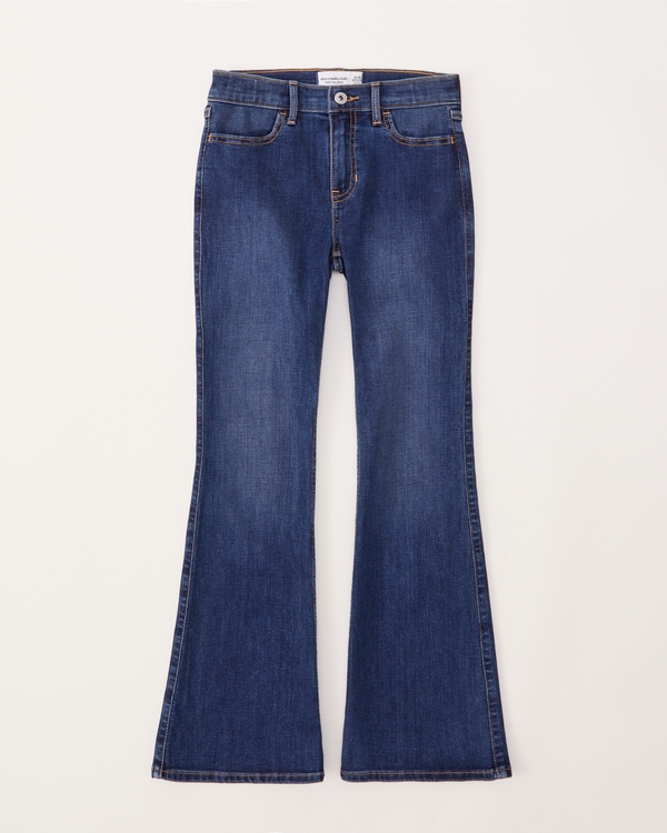 high rise flare jeans, Dark Wash