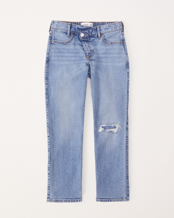 high rise 90s straight jeans, Light Wash