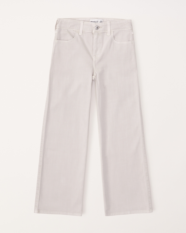 high rise wide leg jeans, Light Taupe