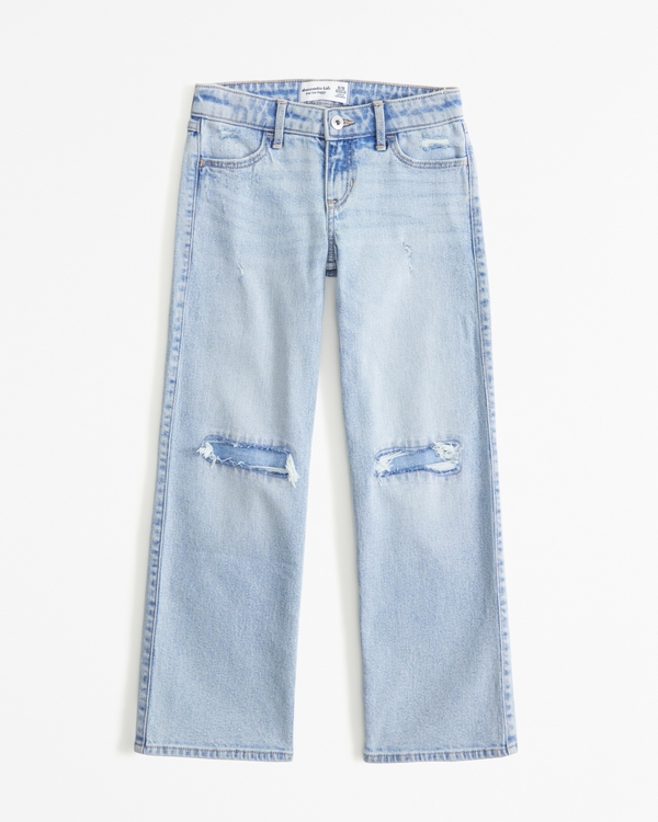 low rise baggy jeans, Light Wash