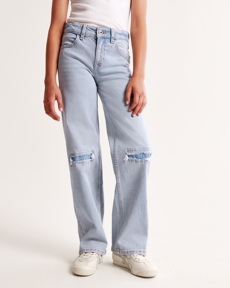 high rise wide leg jeans