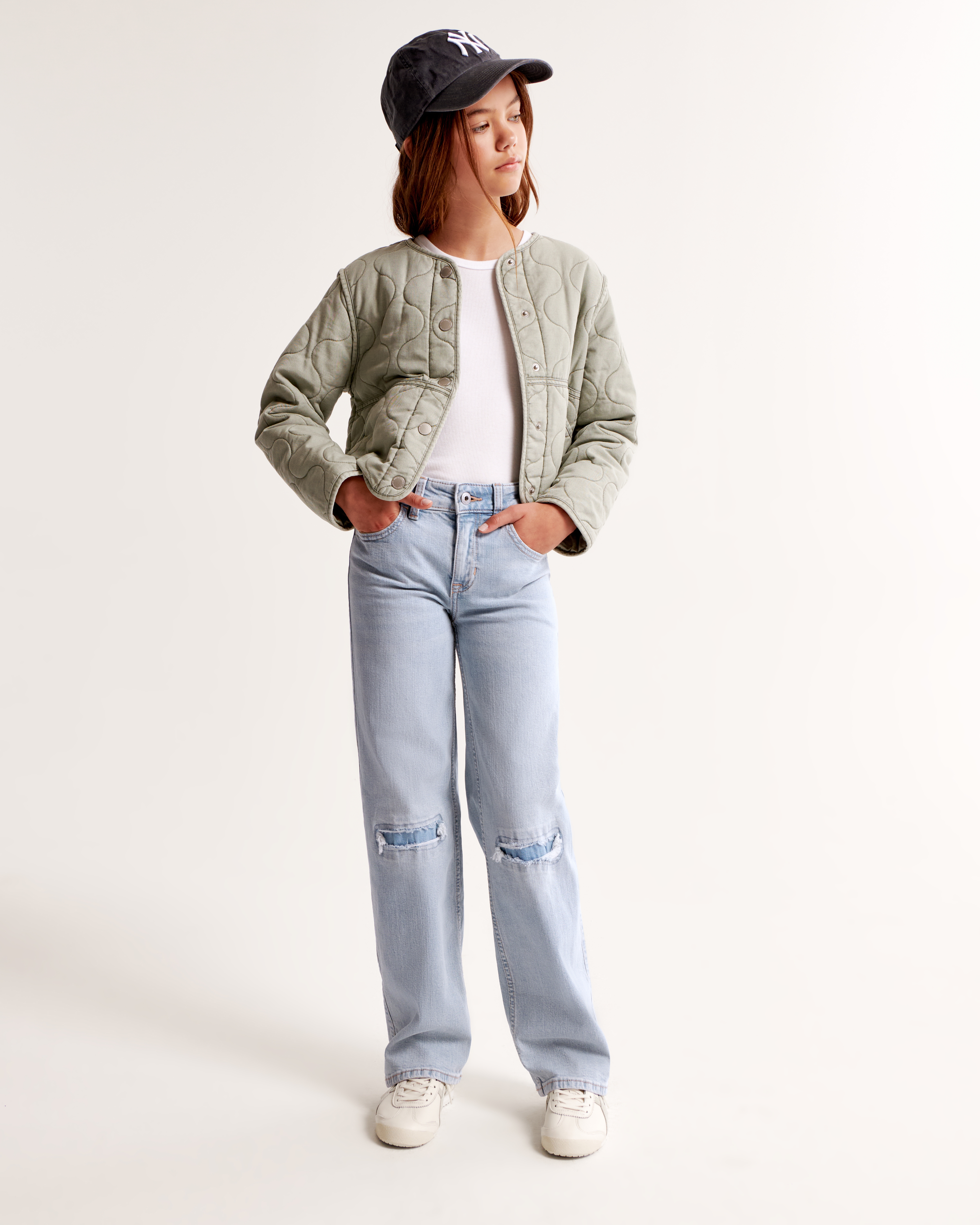 Abercrombie & Fitch High Rise Wide Leg Jeans In Brown