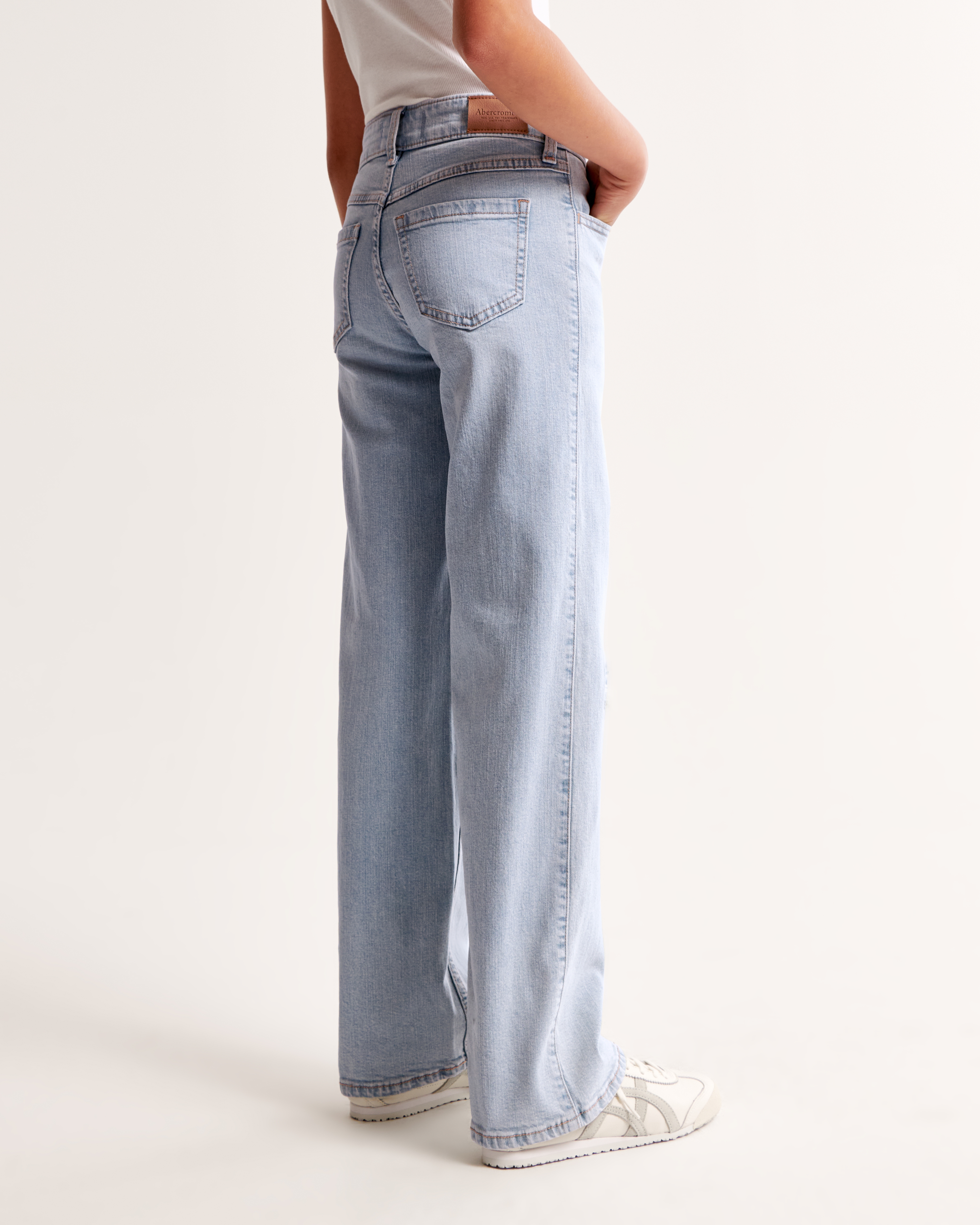 girls high rise wide leg jeans | girls bottoms | Abercrombie.com girls high rise wide leg jeans | girls bottoms | Abercrombie.com