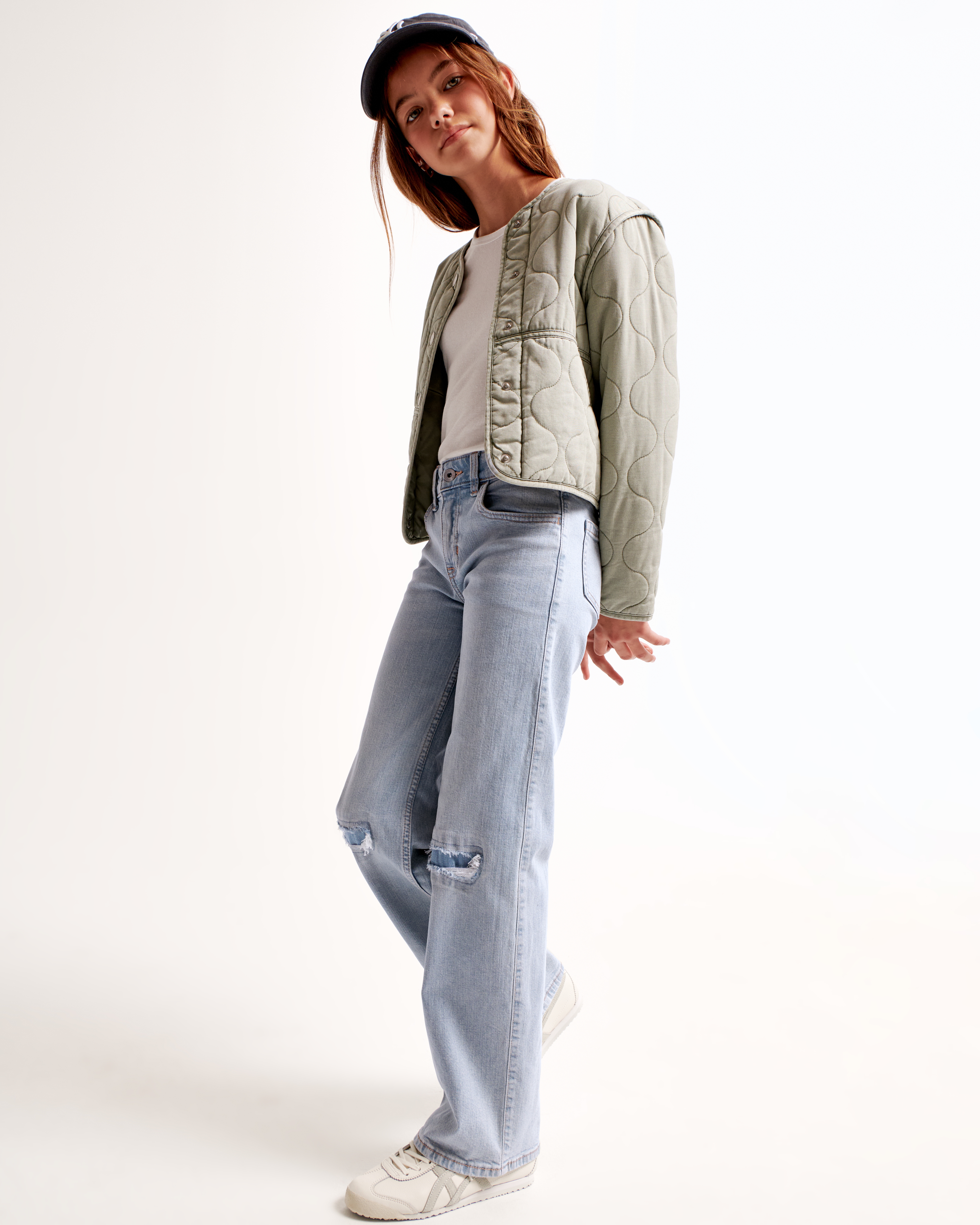 Abercrombie & Fitch High Rise Wide Leg Jeans In Brown