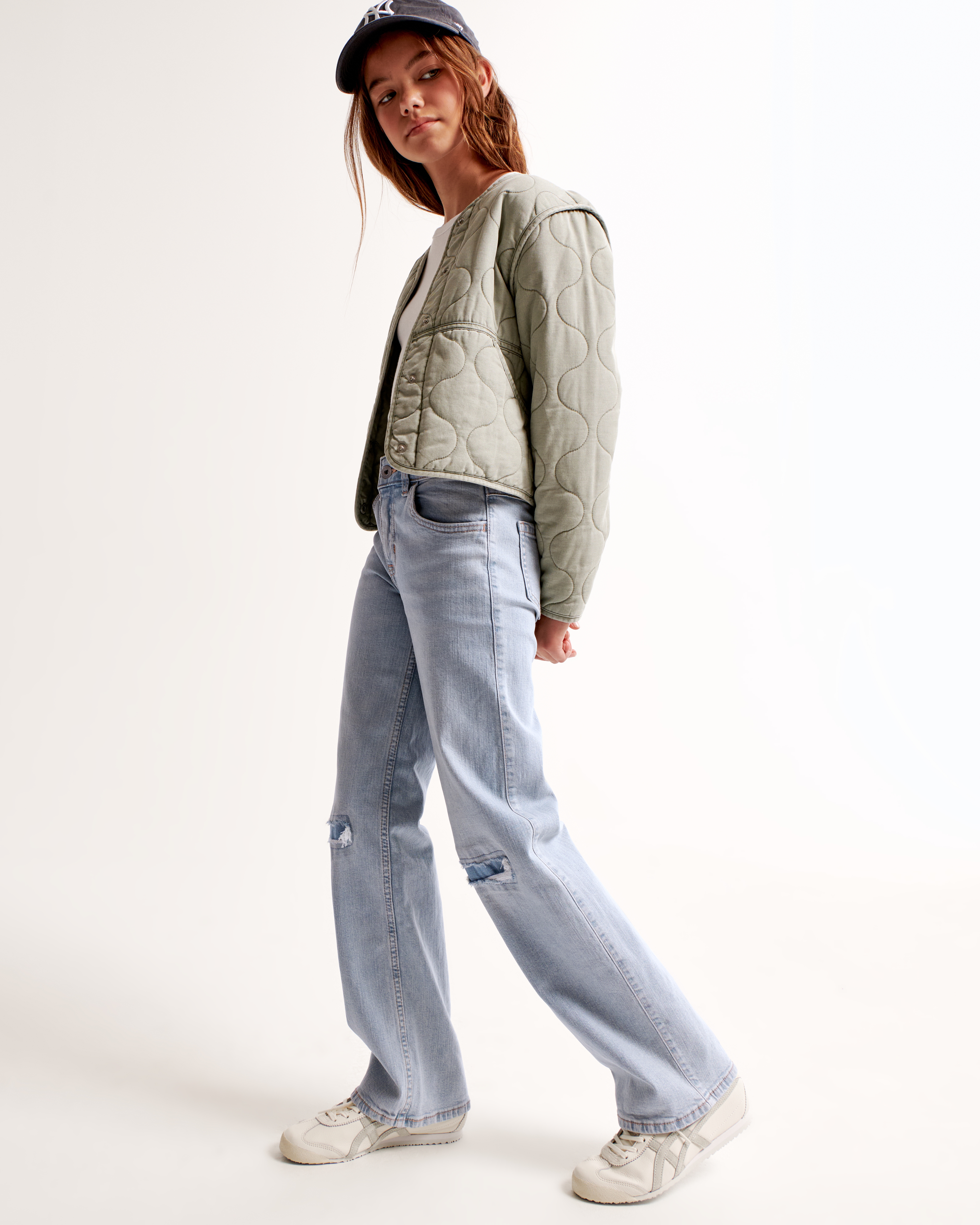 Abercrombie & Fitch High Rise Wide Leg Jeans In Brown