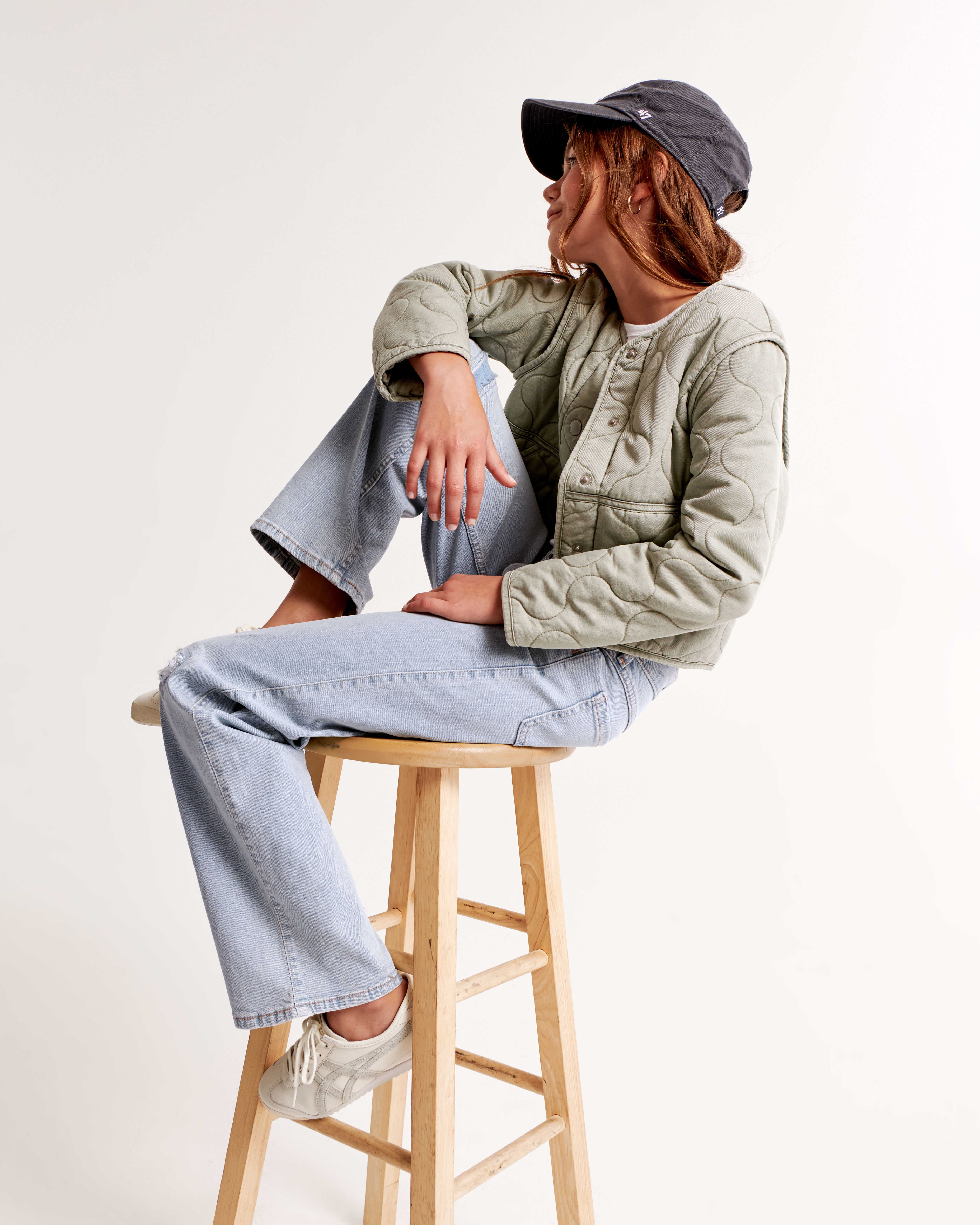 Abercrombie & Fitch High Rise Wide Leg Jeans In Brown