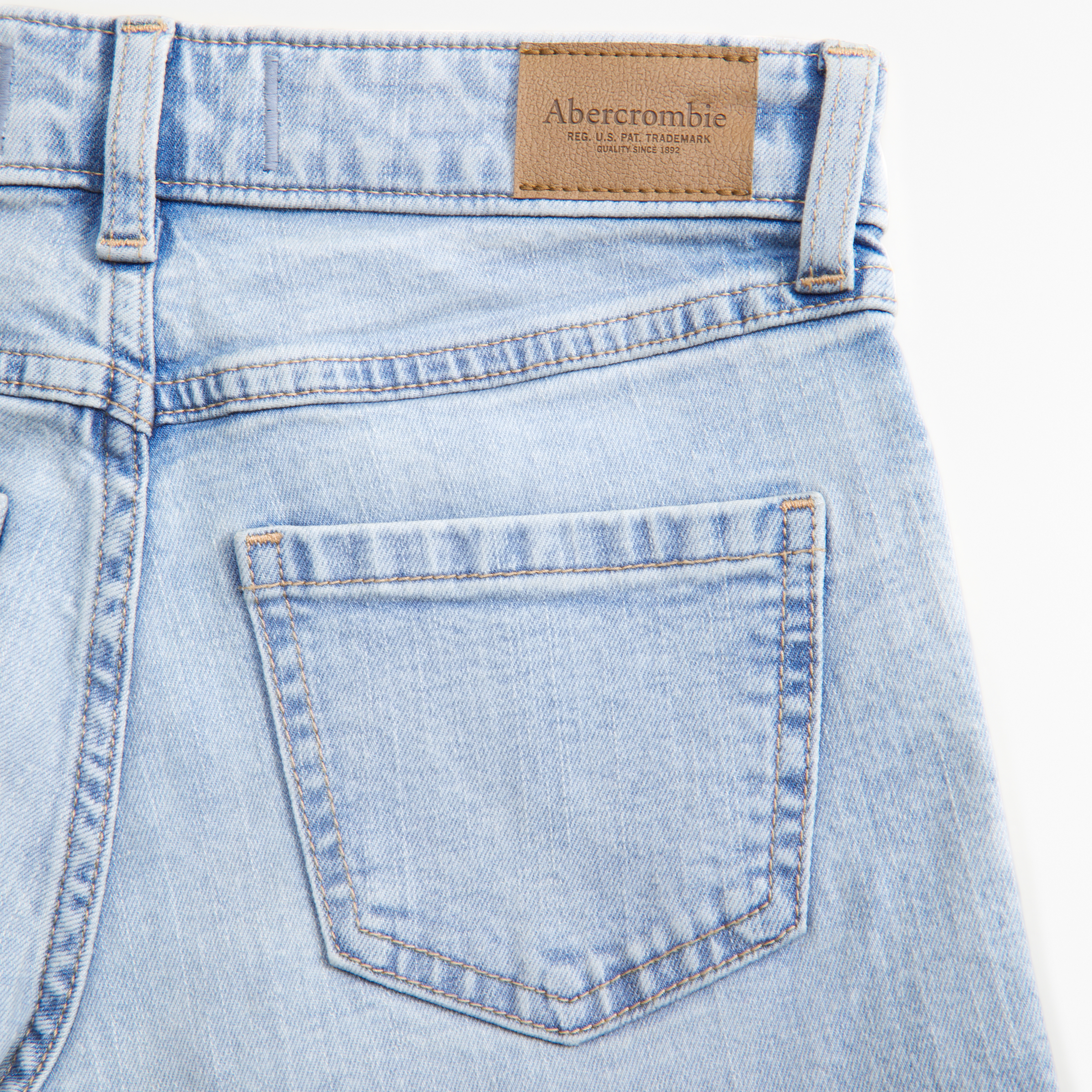 Abercrombie & Fitch High Rise Wide Leg Jeans In Brown