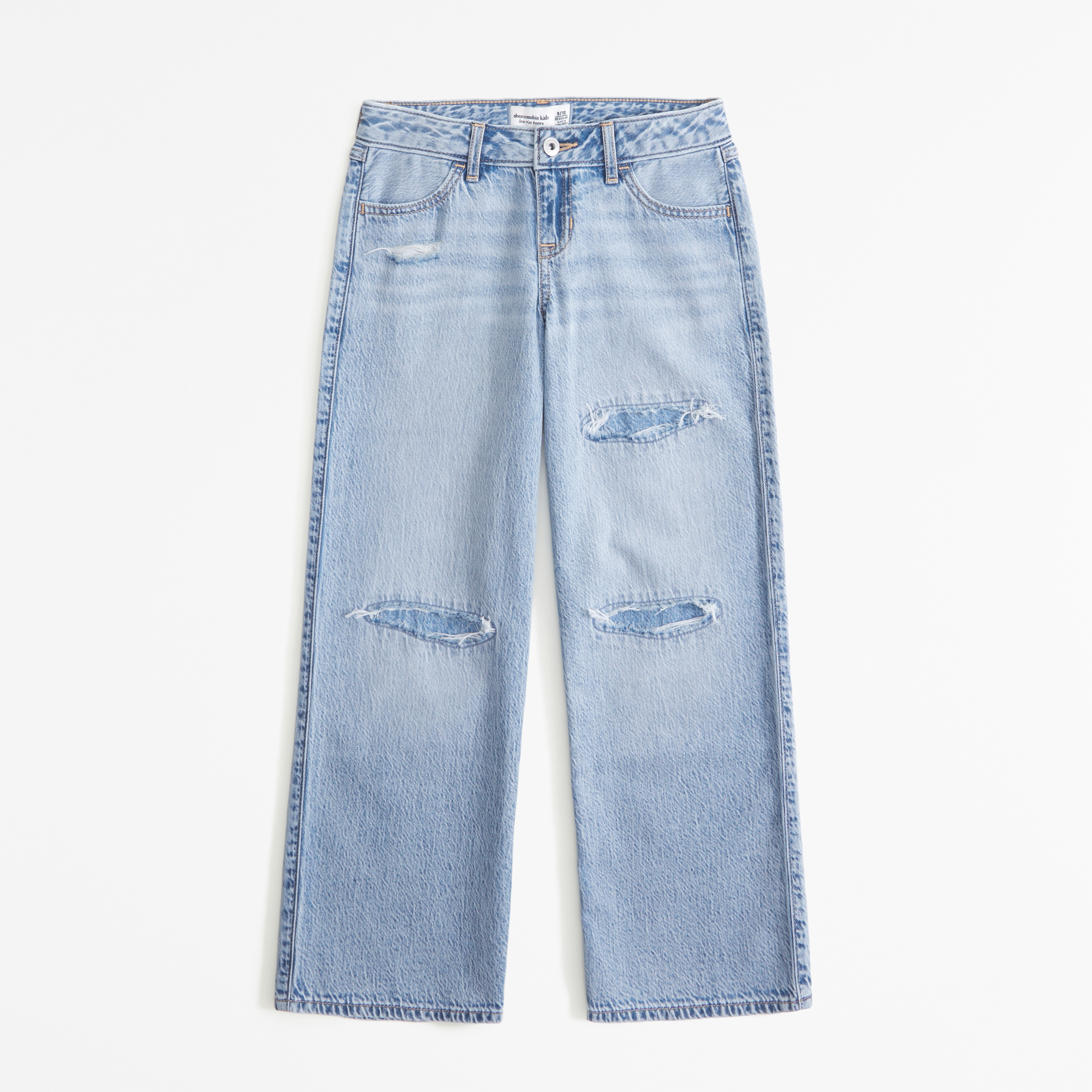 Abercrombie & Fitch Lightweight Low Rise Baggy Jeans In Brown