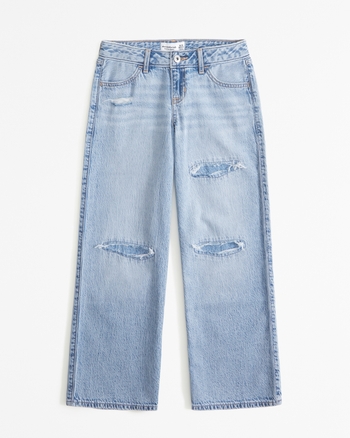 lightweight low rise baggy jeans