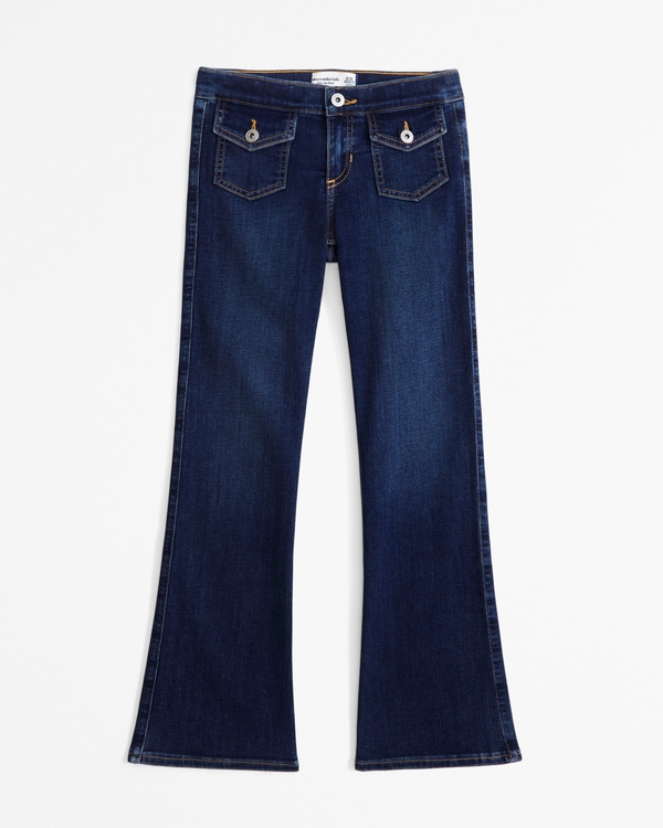 low rise bootcut jeans, Dark Wash view 1