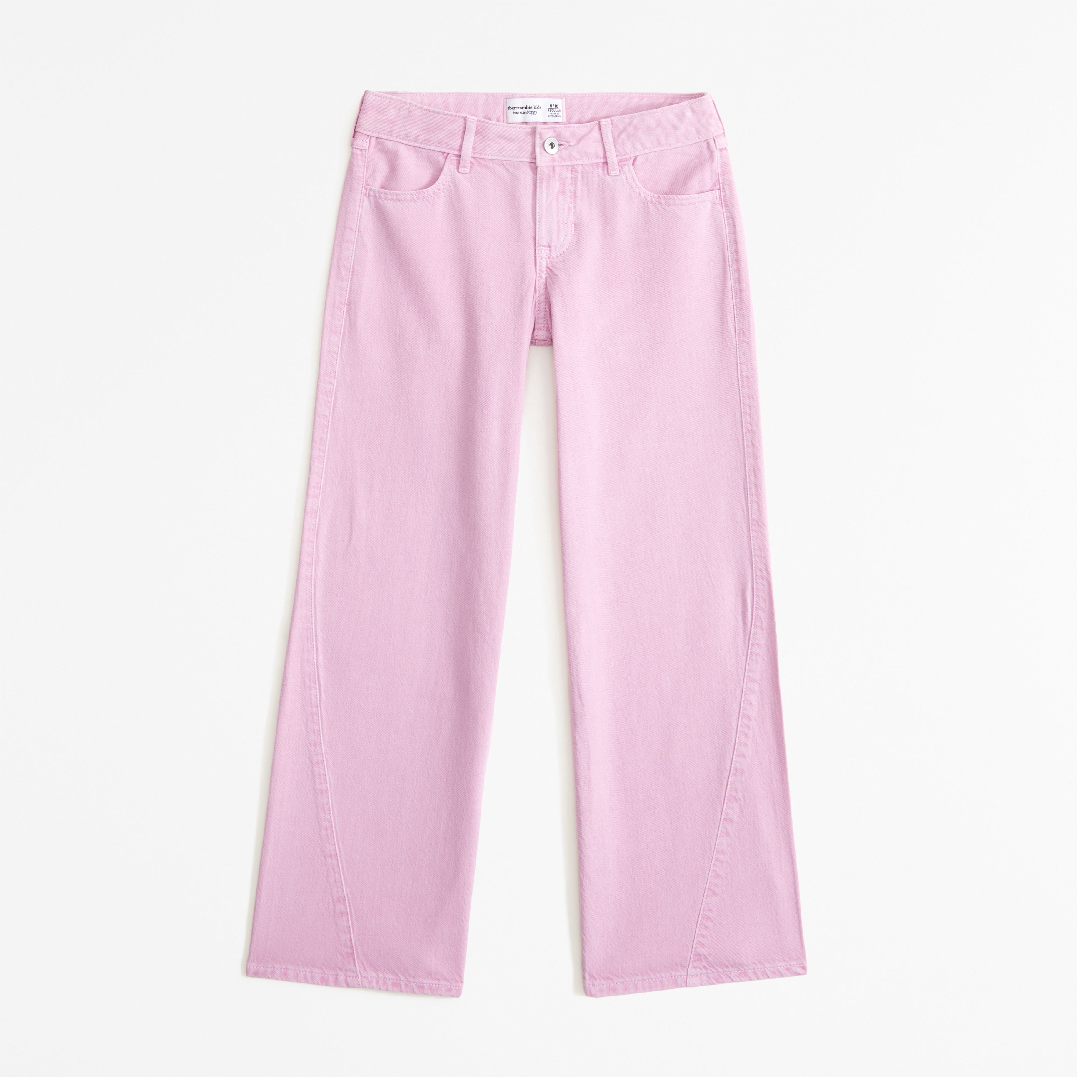 Abercrombie & Fitch Kids' Lightweight Low Rise Baggy Jeans In Pink