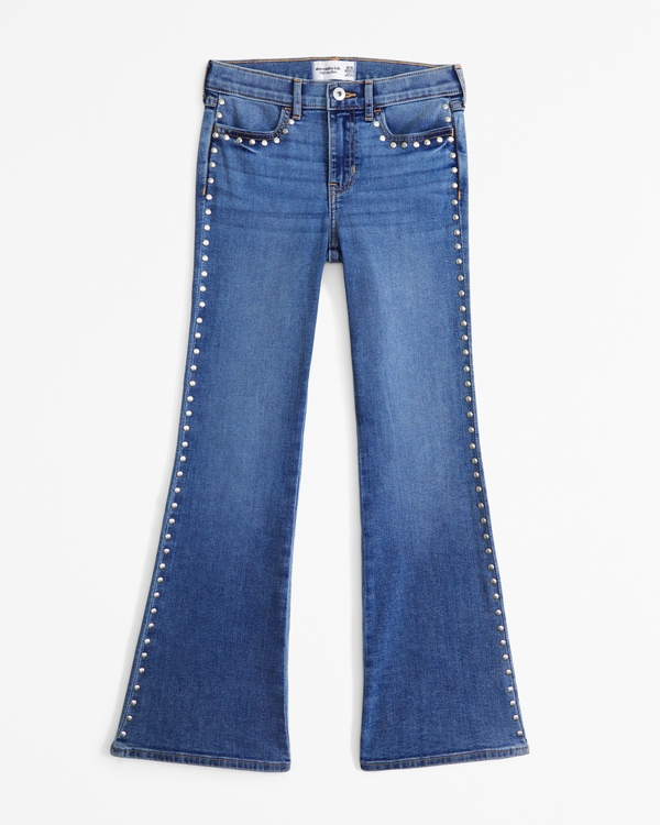 high rise flare jeans, Medium