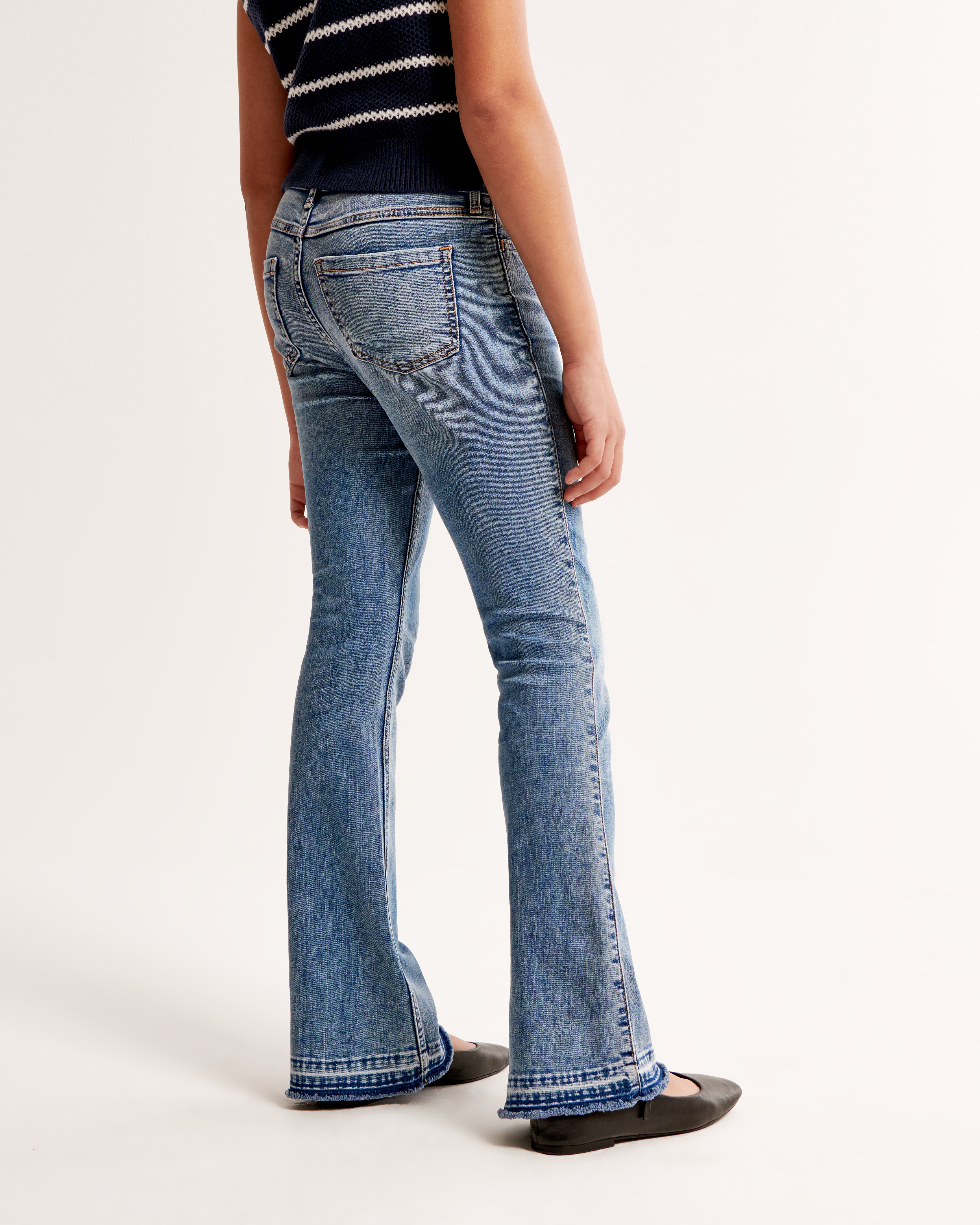Abercrombie & Fitch High Rise Flare Jeans In Blue