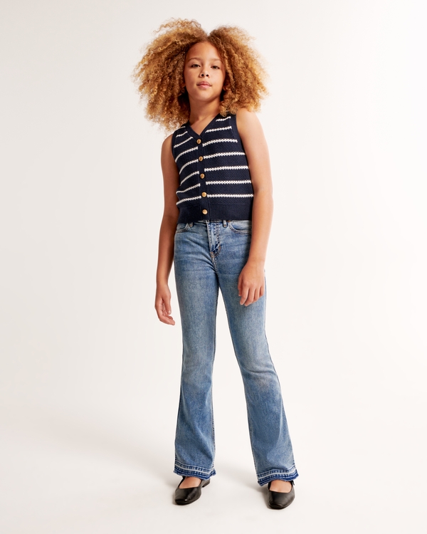 high rise flare jeans