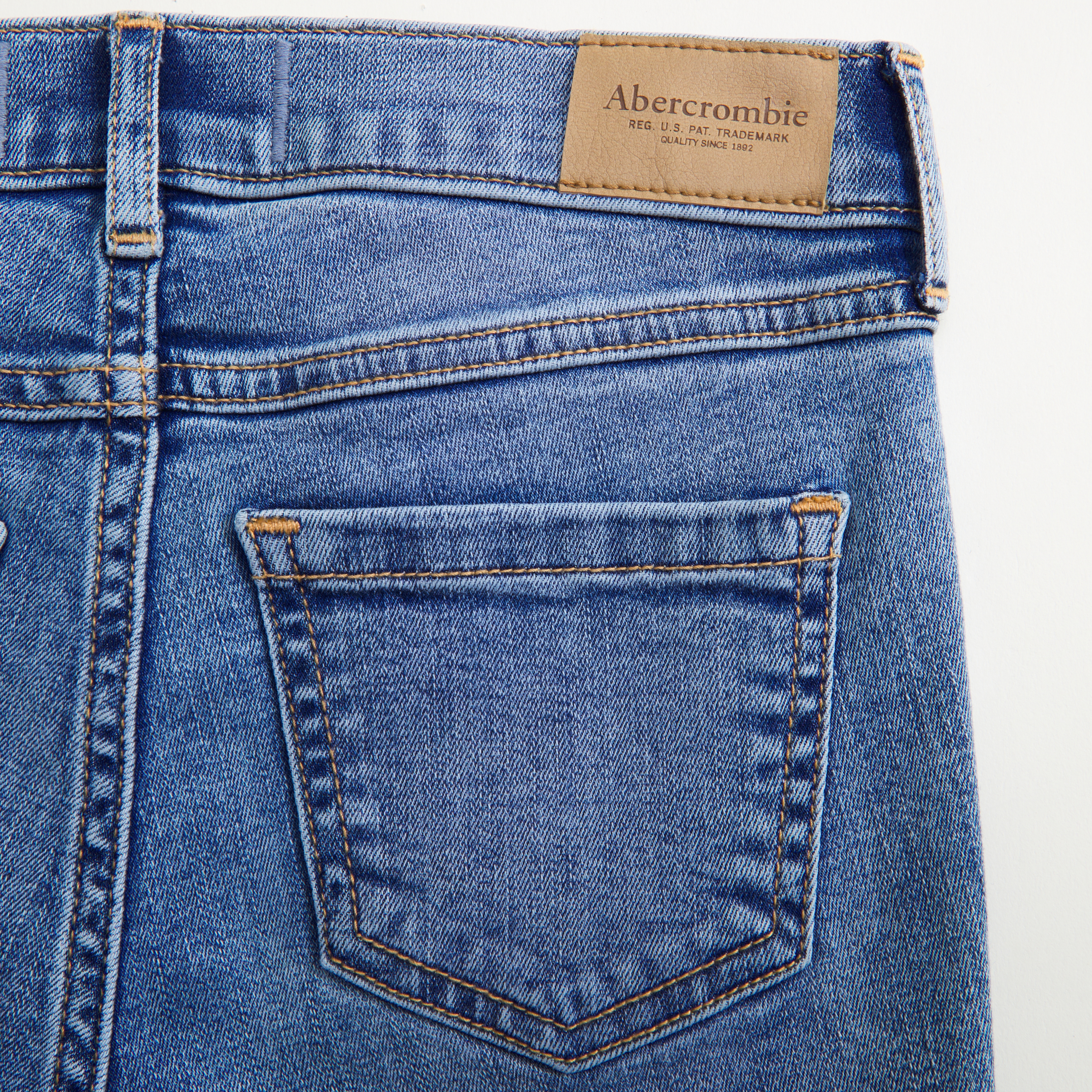 Abercrombie & Fitch High Rise Flare Jeans In Blue