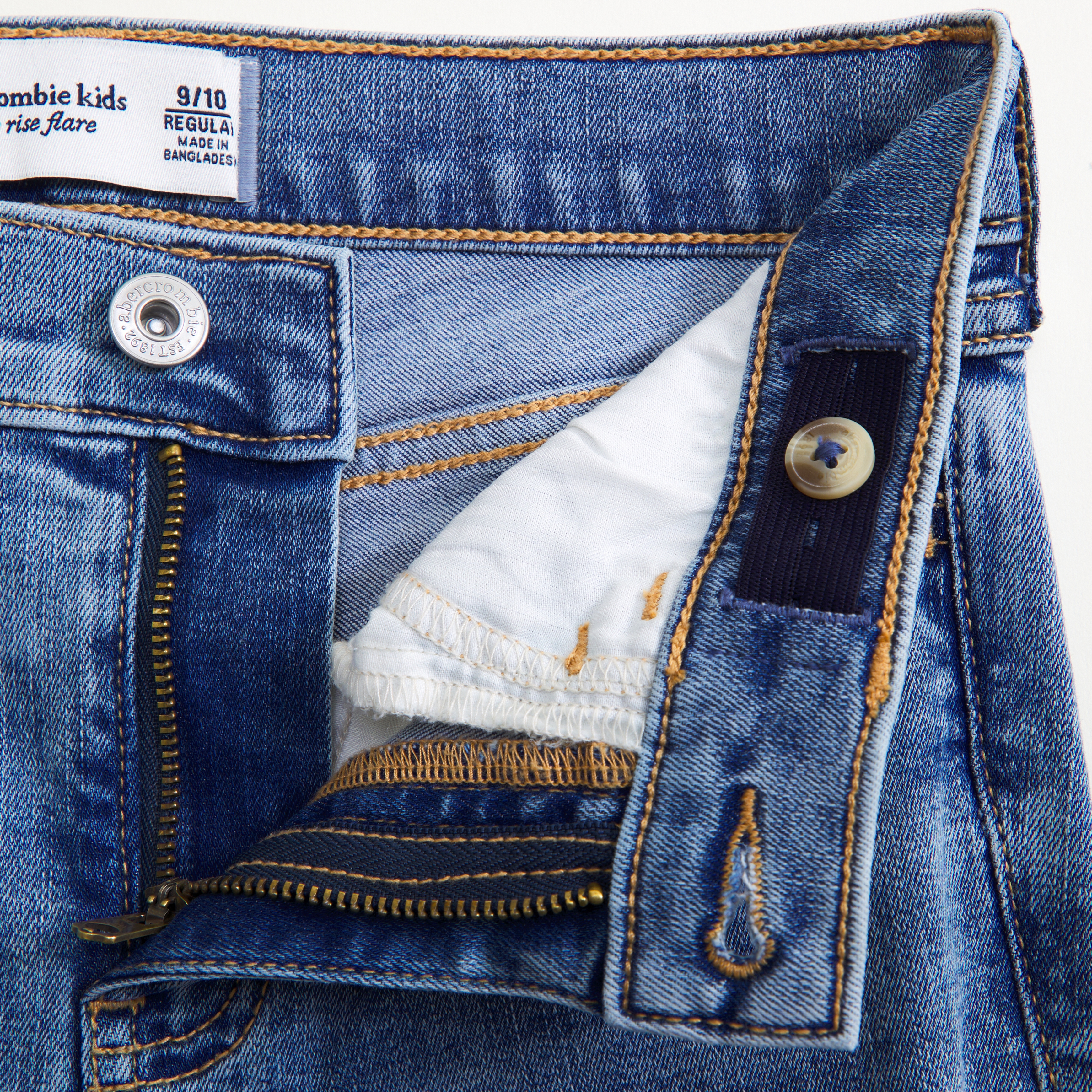 Abercrombie & Fitch High Rise Flare Jeans In Blue