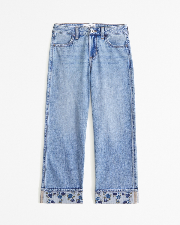 high rise relaxed ankle jeans, Light Wash