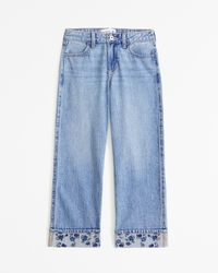 nonchalante enkellange jeans met hoge taille
