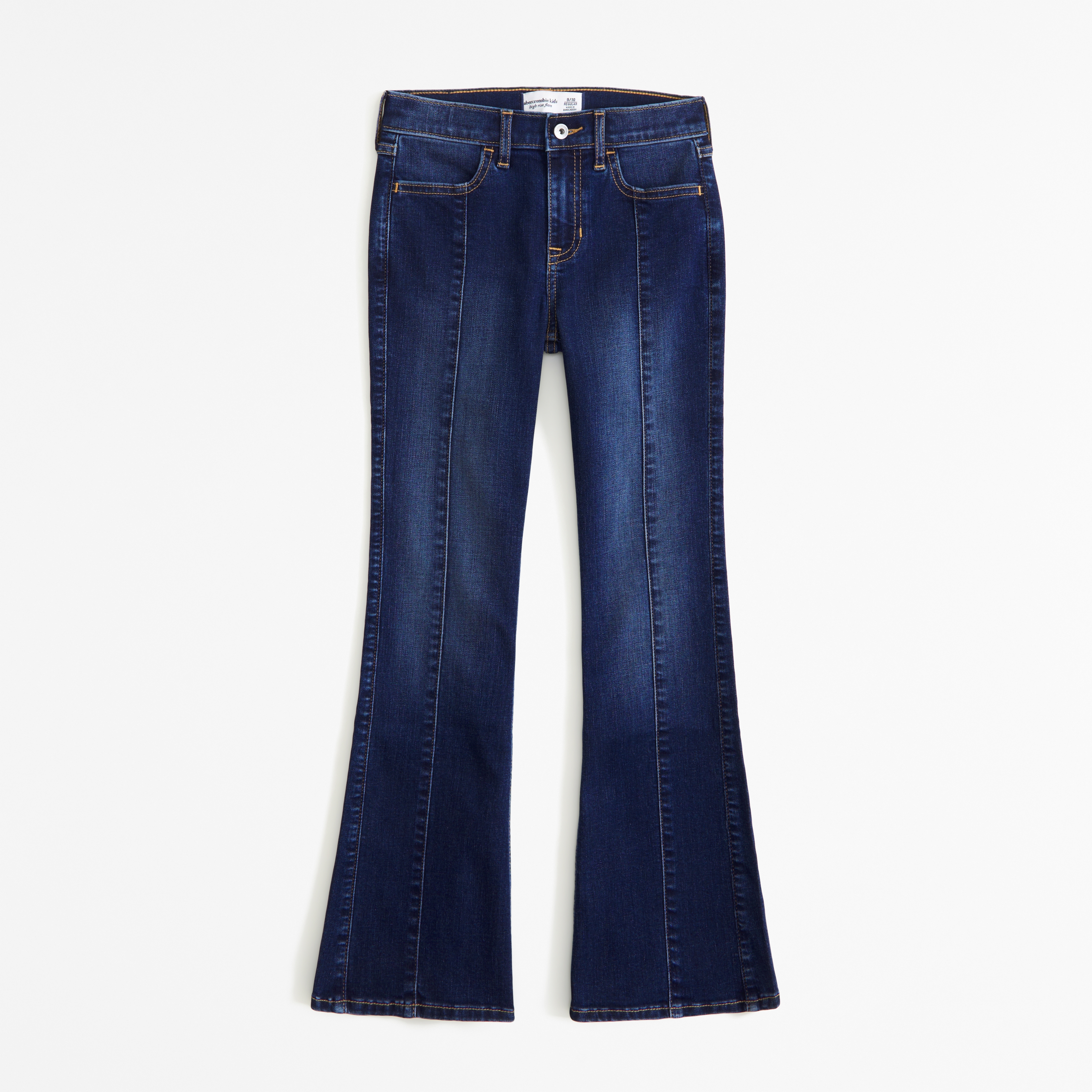 Rammus Flare Jeans Floerns Girls Casual Ripped Frayed Split Hem