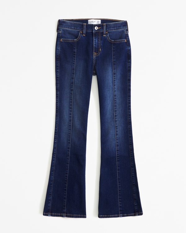 high rise flare jeans, Dark Wash