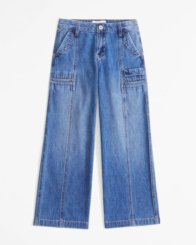 wide leg cargo jeans